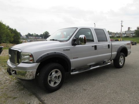 Silver Metallic Ford F250 Super Duty Lariat Crew Cab 4x4.  Click to enlarge.