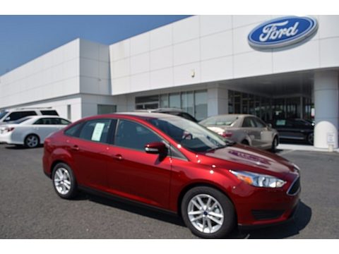 Ruby Red Ford Focus SE Sedan.  Click to enlarge.