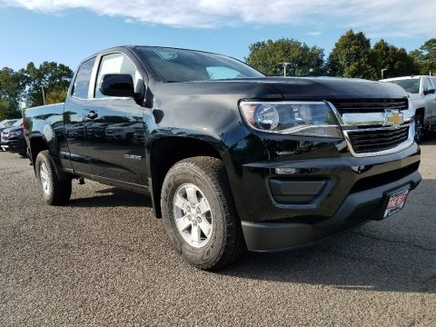 Black Chevrolet Colorado WT Extended Cab.  Click to enlarge.