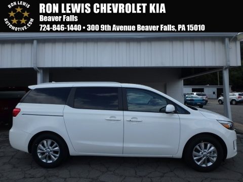Clear White Kia Sedona LX.  Click to enlarge.
