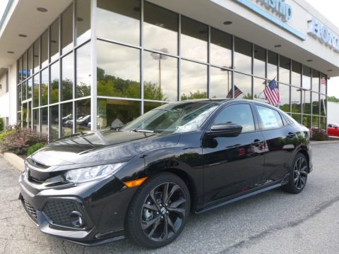 Crystal Black Pearl Honda Civic Sport Hatchback.  Click to enlarge.