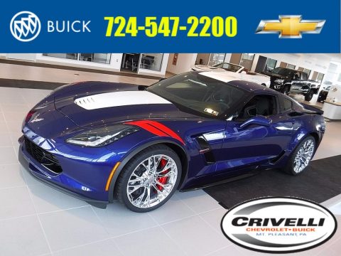 Admiral Blue Chevrolet Corvette Grand Sport Coupe.  Click to enlarge.