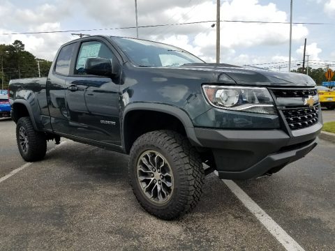 Graphite Metallic Chevrolet Colorado ZR2 Extended Cab 4x4.  Click to enlarge.