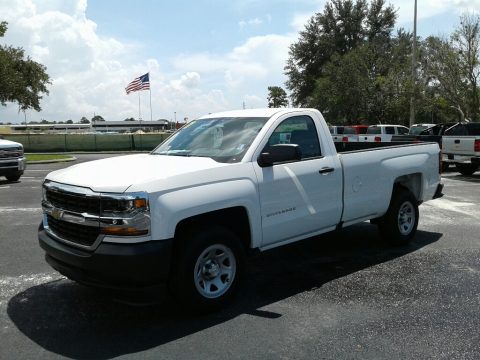 Summit White Chevrolet Silverado 1500 WT Regular Cab.  Click to enlarge.