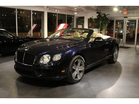 Black Sapphire Metallic Bentley Continental GTC V8 .  Click to enlarge.