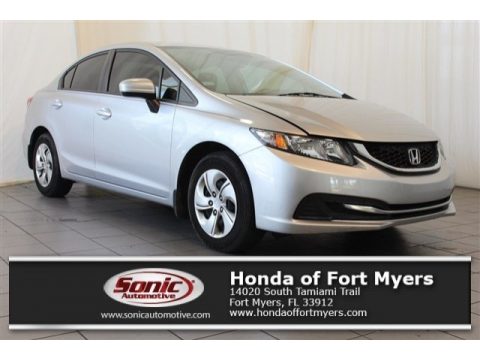 Alabaster Silver Metallic Honda Civic LX Sedan.  Click to enlarge.