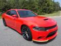 Front 3/4 View of 2018 Dodge Charger R/T Scat Pack #4