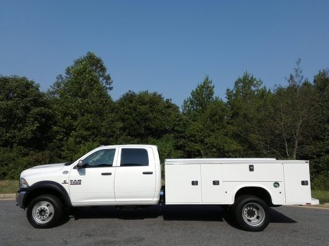 Bright White Ram 4500 Tradesman Crew Cab 4x4 Utility Truck.  Click to enlarge.