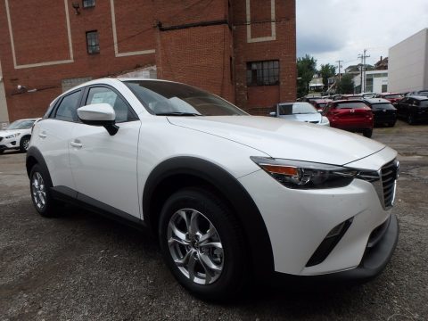 Snowflake White Pearl Mica Mazda CX-3 Sport AWD.  Click to enlarge.