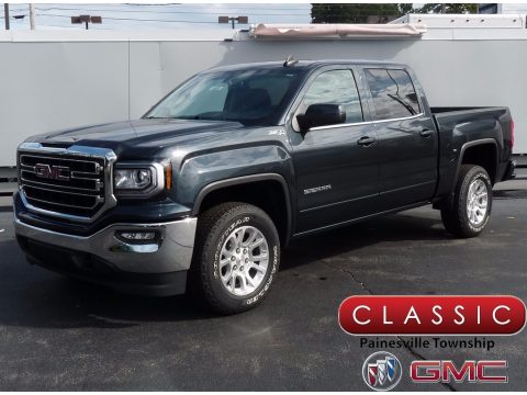 Dark Slate Metallic GMC Sierra 1500 SLE Crew Cab 4WD.  Click to enlarge.