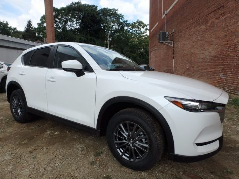 Crystal White Pearl Mazda CX-5 Touring AWD.  Click to enlarge.