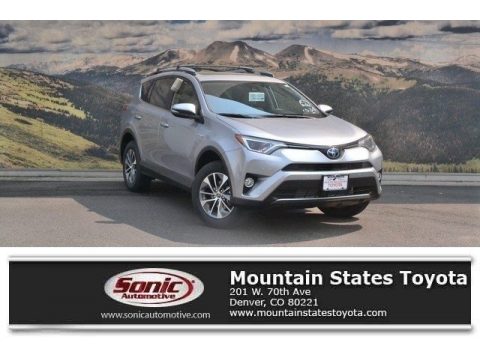 Silver Sky Metallic Toyota RAV4 XLE AWD Hybrid.  Click to enlarge.