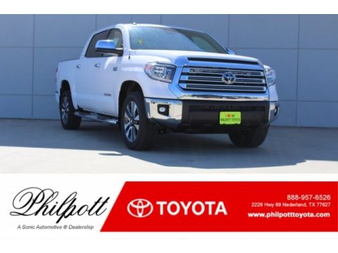 Super White Toyota Tundra Limited CrewMax 4x4.  Click to enlarge.