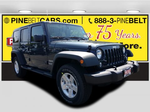 Black Jeep Wrangler Unlimited Sport 4x4.  Click to enlarge.