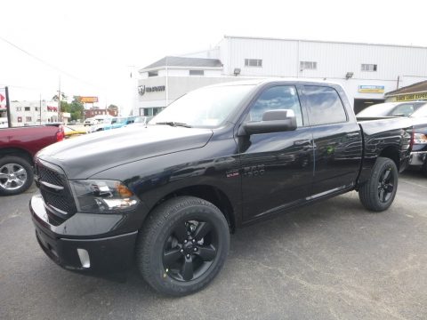 Brilliant Black Crystal Pearl Ram 1500 Big Horn Crew Cab 4x4.  Click to enlarge.
