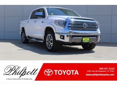 Super White Toyota Tundra 1794 Edition CrewMax 4x4.  Click to enlarge.