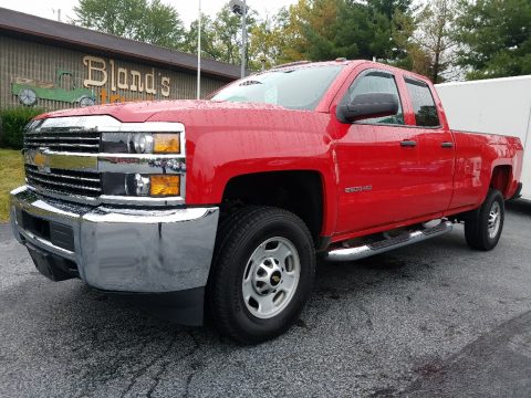 Victory Red Chevrolet Silverado 2500HD WT Double Cab 4x4.  Click to enlarge.