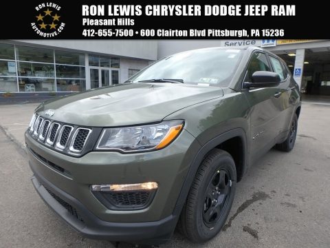 Olive Green Pearl Jeep Compass Sport.  Click to enlarge.
