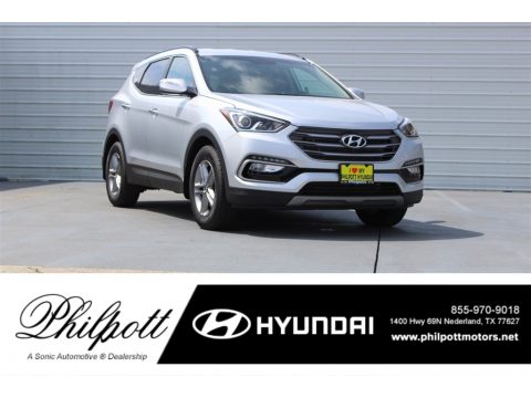Sparkling Silver Hyundai Santa Fe Sport .  Click to enlarge.