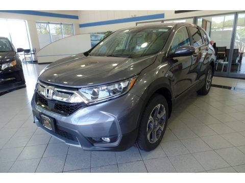 Modern Steel Metallic Honda CR-V EX AWD.  Click to enlarge.