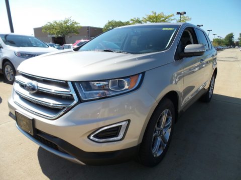 White Gold Metallic Ford Edge Titanium AWD.  Click to enlarge.