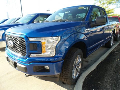 Lightning Blue Ford F150 STX SuperCab 4x4.  Click to enlarge.