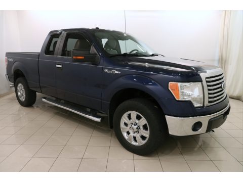 Dark Blue Pearl Metallic Ford F150 XLT SuperCab 4x4.  Click to enlarge.