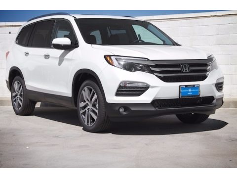 White Diamond Pearl Honda Pilot Elite AWD.  Click to enlarge.