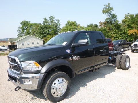 Black Forest Green Pearl Ram 4500 Tradesman Crew Cab 4x4 Chassis.  Click to enlarge.
