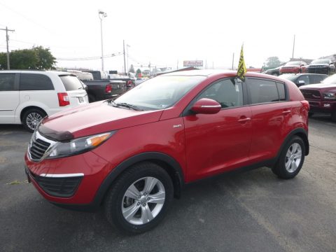 Signal Red Kia Sportage LX AWD.  Click to enlarge.