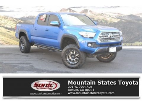 Blazing Blue Pearl Toyota Tacoma TRD Off-Road Double Cab 4x4.  Click to enlarge.