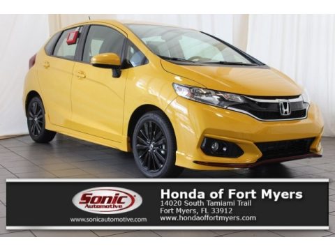 Helios Yellow Pearl Honda Fit Sport.  Click to enlarge.