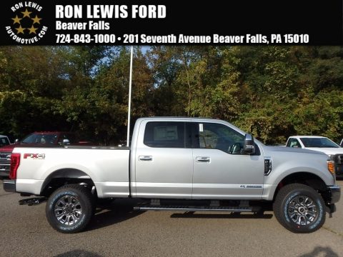 Ingot Silver Ford F250 Super Duty XLT Crew Cab 4x4.  Click to enlarge.