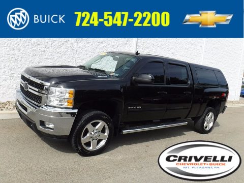 Black Chevrolet Silverado 2500HD LTZ Crew Cab 4x4.  Click to enlarge.