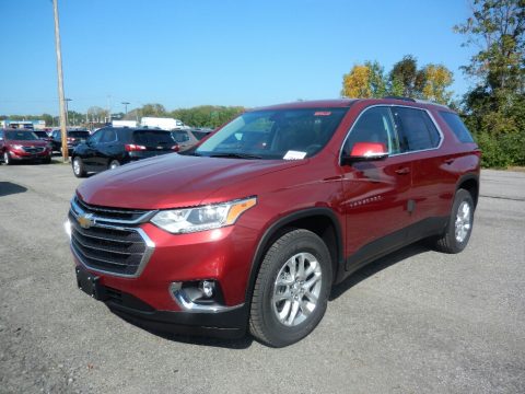 Cajun Red Tintcoat Chevrolet Traverse LT.  Click to enlarge.