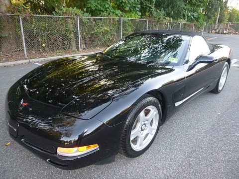 Black Chevrolet Corvette Convertible.  Click to enlarge.