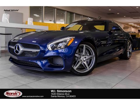 Brilliant Blue Metallic Mercedes-Benz AMG GT Coupe.  Click to enlarge.