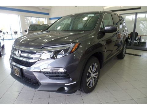Modern Steel Metallic Honda Pilot EX AWD.  Click to enlarge.