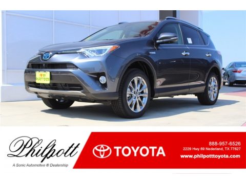 Magnetic Gray Metallic Toyota RAV4 Limited AWD Hybrid.  Click to enlarge.