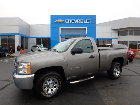 Graystone Metallic Chevrolet Silverado 1500 Work Truck Regular Cab 4x4.  Click to enlarge.