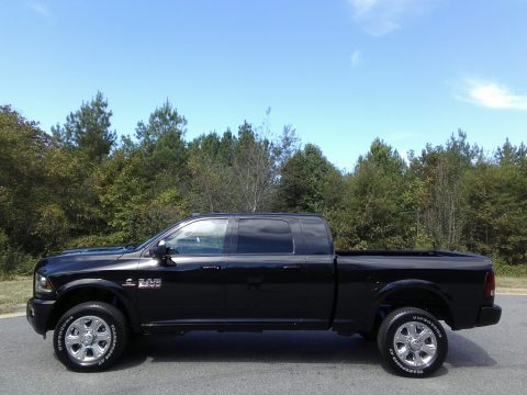 Brilliant Black Crystal Pearl Ram 2500 Laramie Longhorn Mega Cab 4x4.  Click to enlarge.