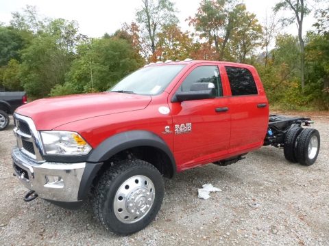 Flame Red Ram 4500 Tradesman Crew Cab 4x4 Chassis.  Click to enlarge.