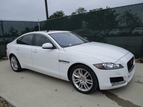 Polaris White Jaguar XF 35t Prestige AWD.  Click to enlarge.