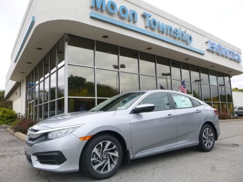 Lunar Silver Metallic Honda Civic EX Sedan.  Click to enlarge.