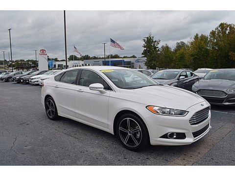 White Platinum Ford Fusion SE EcoBoost.  Click to enlarge.