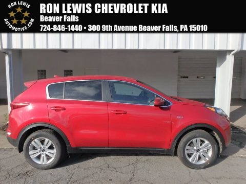 Hyper Red Kia Sportage LX AWD.  Click to enlarge.