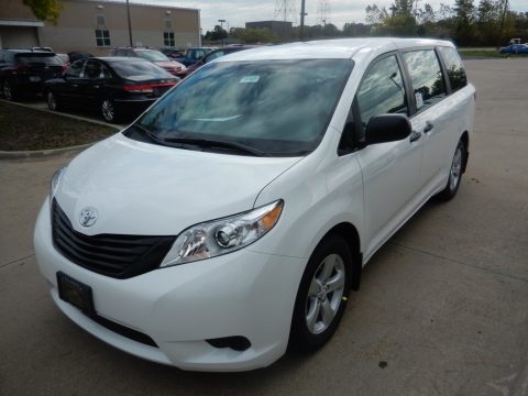 Super White Toyota Sienna L.  Click to enlarge.