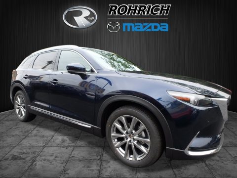 Deep Crystal Blue Mica Mazda CX-9 Grand Touring AWD.  Click to enlarge.