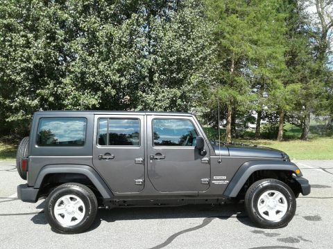 Granite Crystal Metallic Jeep Wrangler Unlimited Sport 4x4 RHD.  Click to enlarge.