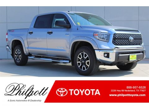 Silver Sky Metallic Toyota Tundra SR5 CrewMax 4x4.  Click to enlarge.